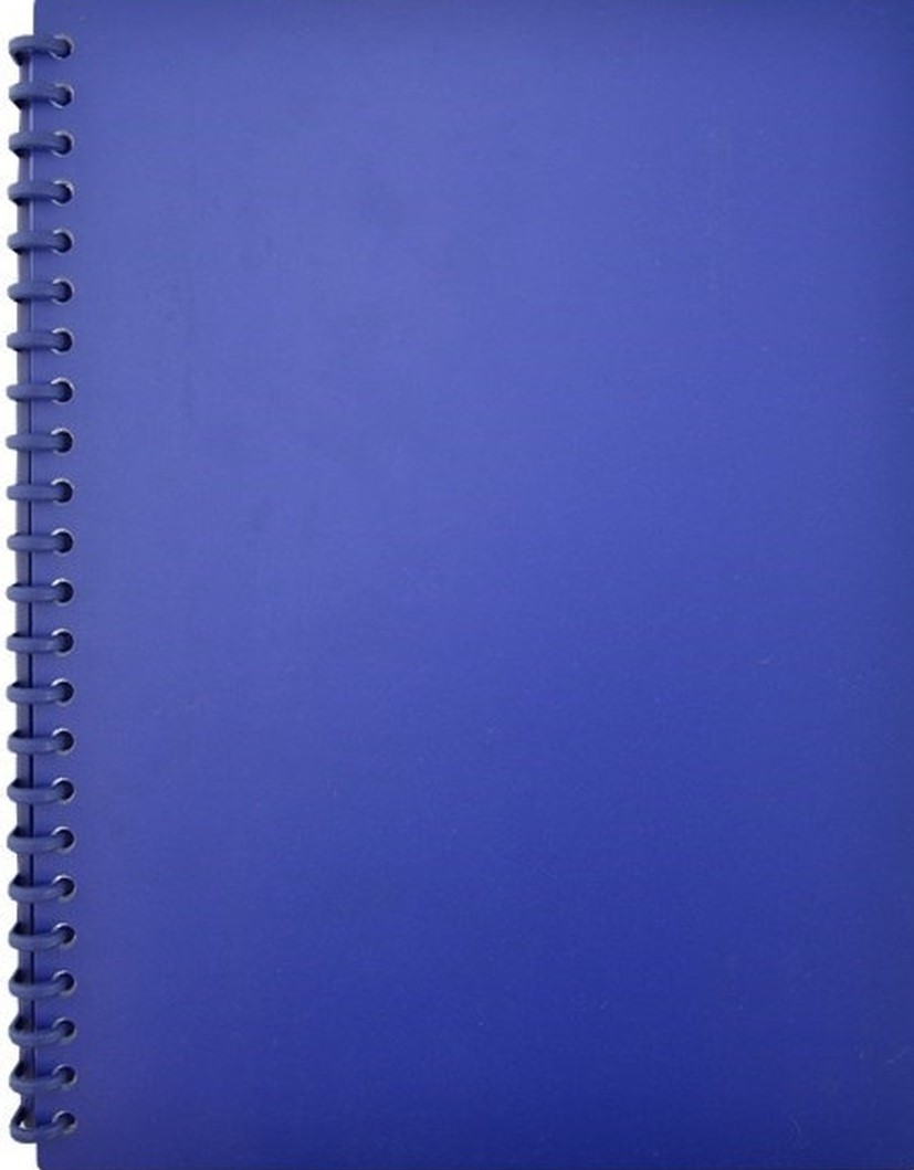 Display Book Bantex A4 20P Mat Cover Mid Blue Refillable